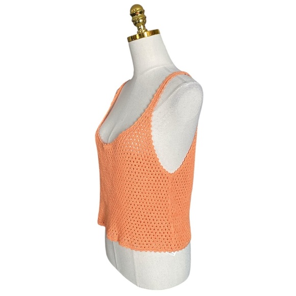Wilfred Aritzia Carraway Orange Knit Women's Tank Top Size M - Picture 4 of 9